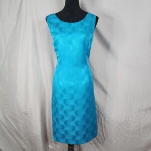 Kasper Teal Textured Midi Dress